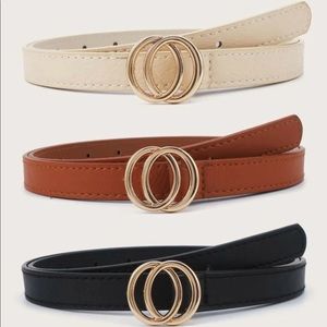 NWT 3-pack of faux leather belts